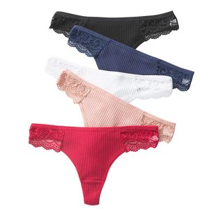 Calcinha de algodão g string thong string underwear mulheres cuecas sexy lingerie calças íntimas senhoras letra rosa