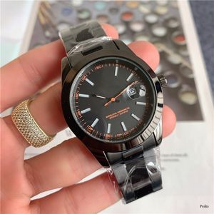 40mm rozmiar trzy szwy pracy męskie zegarki luksusowe zegarki z kalendarzem metalowy pasek Top marka kwarcowy zegarek na rękę dla mężczyzn wysokiej jakości data po prostu