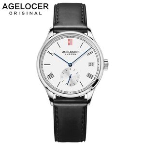 Agelocer Swiss Brand Mulheres Pulseira Assista Automático França Couro Cinta mm Senhoras Pulso Switzerland Relógios Originais Relógios Relógios