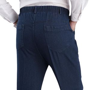 Jeans da uomo 2022 Vita elastica autunnale Cavallo profondo largo e pantaloni casual in denim invernale