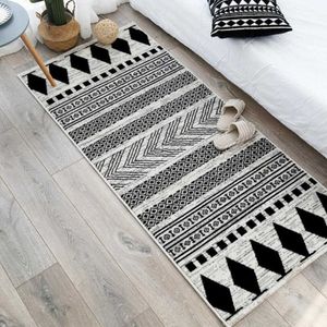 Tappeti marocchini Nordic antiscivolo Tappetino da cucina Soggiorno Tappeti Morbida flanella Camera da letto Coperta da comodino Tatami Decorazioni per la casa Y0803