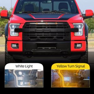 Ford Raptor F150 için Araba Styling Kafa Lambası 2015 2016 2017 2018 Farlar Tüm LED Far DRL Lens Çift Işın Bi-Xenon