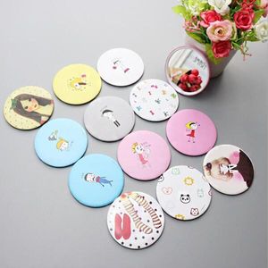 Makeup Mini Mirror Dressing Pocket Mirrors Cute Cartoon Pattern Portable Compact Cosmetic Small-Mirrors Beauty Tools Women