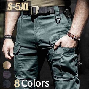 Calças de carga Tactical Mens verão respirável exército ocasional estilo militar calças caminhadas slim slim rápido tamanho seco m fundo masculino 210715
