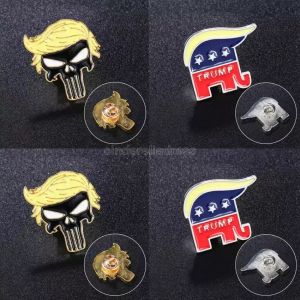 Wholesale Trump Brooches Party Supplies Punk Symbol Badge America President Election Pins Coat Jackets Backpack Trump Brooch CS03