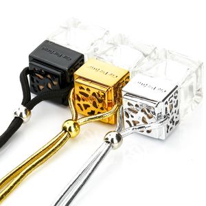 Auto Samochód Wiszące Perfumy Wisiorek Zapach Powietrza Odświeżacz Pusty Szklana Butelka Dekoracja Ornament Akcesoria samochodowe Wnętrze samochodu Perfum