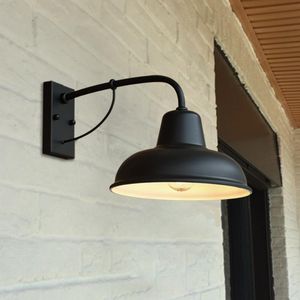 Lâmpada de parede Vintage Outdoor Ferro Americano Sconce Balcão Corredor Corredor Aisle Garden Light Bra à prova de chuva