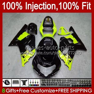 Stampo ad iniezione per SUZUKI GSXR750 K1 GSXR 600 750 CC 2001 2002 2003 Bodys 37No.45 GSXR600 GSXR-750 GSXR-600 01-03 600CC 750CC GSX-R750 01 02 03 Carenatura OEM verde stock