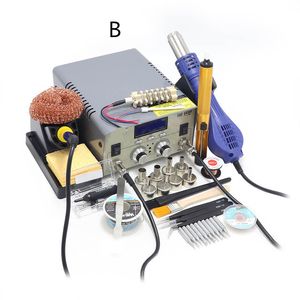 Sıcak Hava Tabancası Elektrikli Demir Two-in-One Desoldering Station Çift Kullanım Dijital Ekran Cep Telefonu Tamir Kaynak İstasyonu