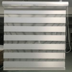 Zebra Custom gjorde 90% blackout dubbelskikt rullgardiner i vit fönster gardiner för vardagsrum 12 färg är tillgängliga