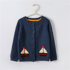 Children Sweater Autumn Winter Toddler Cardigan Coat Kids Cartoon Cashmere Knitted Sweaters For Baby Boys Girls 2-6 Year Jacket 211201