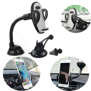 Car Holder Easy Installation with One-Touch Dashboard Windshield Air-Vent Phone Holders Compatible iPhone 12/11/11 Pro/Xs Max/XS/XR/X/8/7, Galaxy, Moto