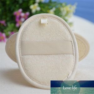 Mjuk exfoliating naturlig loofah svampband badhandtag pad dusch massage skrubber borste hud kropp badning spa tvätt tillbehör owa5929