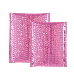 Wholesale seal bubble wrap for sale - Group buy Gift Wrap Rose Red Metallic Bubble Mailers Padded Envelopes Seal Bags For Mailing Packing Packaging