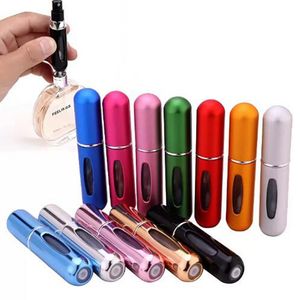 Press the spray bottle perfume makeup self pump rechargeable Aluminum Mini Parfum bottling 5ml