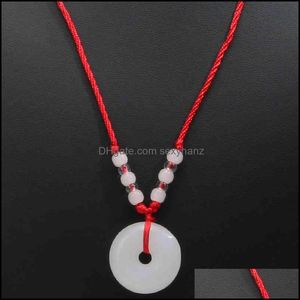 Pendant Necklaces & Pendants Jewelry Imitation White Jade Guanyin Maitreya Necklace Will Sell Small Gift Buddha Long Drop Delivery 2021 Bxwq