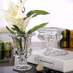 Wazony Vintage Calla Lily Kształt Szklany Kwiat Wazon Dekoracyjne Rano Glory Glory Glassware Ornament Art Craft Akcesoria