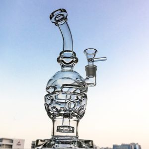 9 Inç Temizle Cam Bong Faberge Yumurta Hookahs Su Borusu 14mm Kadın Ortak Duş Başlığı Perc Recycler Yağı Dab Rigs Swiss Percolator Kuvars Banger