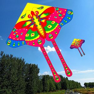 90x50 cm Renkli Kelebek Uçurtma Açık Katlanabilir Parlak Kumaş Bahçe Çocuklar Kites Açık Uçan Oyuncaklar Çocuk Çocuk Oyuncak Oyunu Kites 4673 Q2