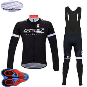 Felt Team winter cycling Jersey Set Men thermal fleece long sleeve Shirts Bib Pants Kits mountain bike clothing racing bicycle sports suits S21050636