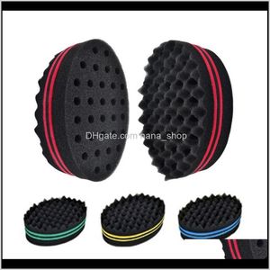 Bun Maker Magic Twist Hair Afro Curly Weave Oval Double Sided Flat Large Wavy Small Hole Dreads Sponge Brush Z57PS TXOMP