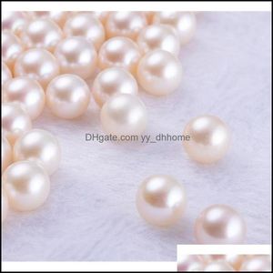 Pearl Loose Beads Jewelry 7-10Mm Natural Freshwater Round Pearls Naked Scattered Grain Drop Delivery 2021 I6Aqy