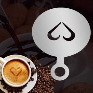 الفولاذ المقاوم للصدأ القهوة العفن مقهى رغوة قالب القهوة أدوات الديكور barista الإستنسل نموذج الطباعة كعكة القهوة