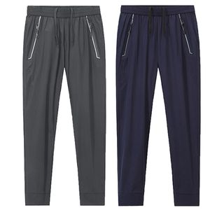 Grandi dimensioni L ~ 8XL estate uomo pantaloni sportivi in tessuto di seta ghiaccio Slim Stretch pantaloni larghi da uomo pantaloni militari impermeabili Quick Dry X0615