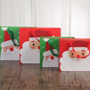 Julklapp Christma Apple Bag Packaging Boxs Creative Santa Claus Xmas Eve Papper Väskor Frukt Candy Presenter Casy CGY80