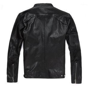 Men's Leather Faux 2021 Outono Mens Carneiro Casacos Fashion Genuine Curto Jaqueta Streetwear Slim Fit Biker Masculino Plus Size 5XL
