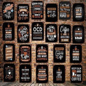 Wholesale vintage murals for sale - Group buy Mike86 LOVE COFFEE LIFE Tin Sign Vintage Hotel Pub Store Retro Mural Iron Painting art Poster Art CM LT Q0723
