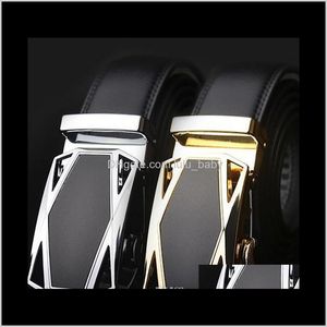 Belts & Fashion Accessories Drop Delivery 2021 Wholesale Double-Sided Lychee Pattern Mens Matic Buckle Leather Belt Hq-1009 Cg25Q