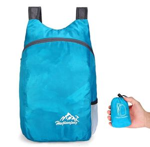Light weight sport backpack storage bag Foldable ultralight Outdoor Folding Backpacks Travel Bags Sports daypack for Men Women