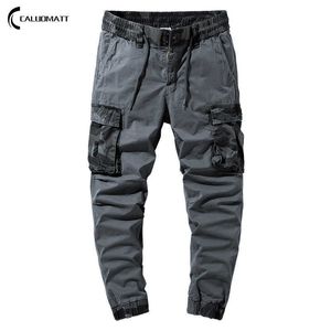 Mężczyźni Jogger Cargo Spodnie Camouflage Męskie spodnie 2021 Streetwear Spodnie Moda Pocket Casual Jogging Spodnie dresowe Odzież męska Y0927