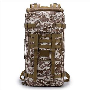 50L Plecak na zewnątrz Wojskowy Molle Tactical Bag Plecaki Plecaki Piesze Wycieczki Camping Camouflage Wodoodporne Torby sportowe Y0721