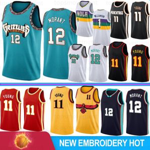 Ja Morant Trae Zion Young Basketball Jersey Williamson Heren Jersey Gestikt th Stock S XXL Outdoor Apparel Stitched S XXL