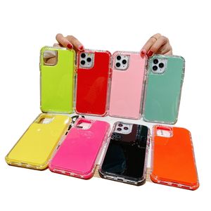 Defender Cases Candy Colors Fancy Cover 3in1 TPU 2.0mm With Airbags for iPhone13 12 pro max 11 XR XS 8 SamsungGalaxyS21 PLUS Ultra A11 A31 A01 A12 A32 A51 A71 A52 A72 Xiaomi