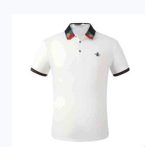 2022GG Designer Polo Shirts Männer Luxus Polos Casual Herren T Shirt Schlange Biene Brief Drucken Stickerei Mode High Street Mann t
