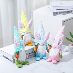 Easter Bunny Gnome Party Plush Scandinavian Elf Decorations Nordic Dwarf Figurines Table Gnomes Decor Doll ornaments ZC710