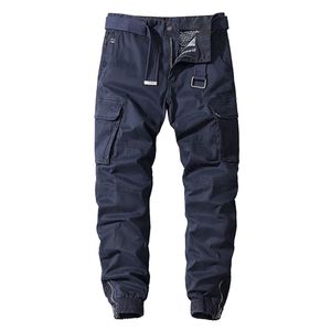 Cargo Spodnie Mężczyźni Hip Hop Streetwear Jogger Pant Moda Spodnie Multi-Pocket Casual Joggers Spodnie dresowe Męskie spodnie 211201