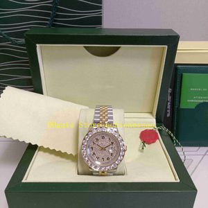 5 Style Real Photo With Original Box Men Watch Men s MM Big Diamond Bezel Arabic Roman Dial Day Date Yellow Gold Bracelet Mens Automatic Watches Wristwatches