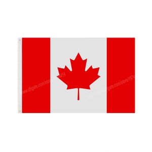Bandiere del Canada Banner nazionale in poliestere che vola 90 x 150 cm 3 * 5ft Bandiera in tutto il mondo In tutto il mondo all'aperto può essere personalizzato