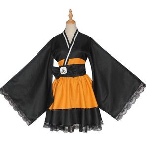 Akatsuki Shippuden Uzumaki Naru para Hinata Kakashi Sasuke Lolita Kimono Dress Anime Cosplay Costume Para As Mulheres Roupas Y0913