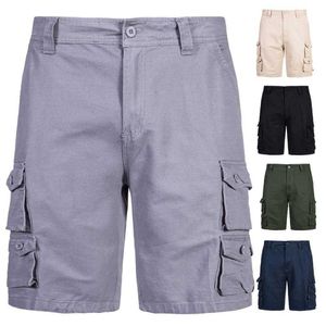 Cargo-Shorts Männer Bermuda Männlich Sommer Arbeit Tasche Schnüren Kurze Hosen Lose Beiläufige Vintage Shorts Mann Plus Größe 30-38 210603