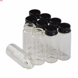 22 * 60 * 14mm 14ml Bottiglie di vetro Tappo a vite in alluminio Vasi vuoti trasparenti Regalo Wishing Liquid 100pcsgood qty