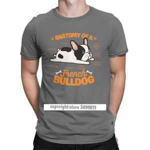 Erkekler T-Shirt Bir Fransız Bulldog Anatomisi Komik Pet Fransız Köpek Pamuk Tee Fitness Harajuku T Shirt Camisas 210714 Tops