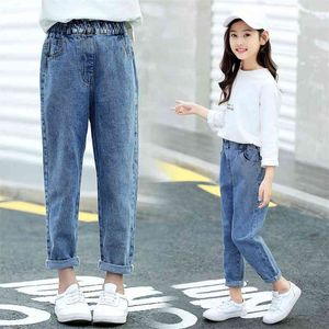 Children's Clothing Girls Jeans New Spring and Autumn Children's Trousers Fashion Wild Casual Loose Children Jeans 210317