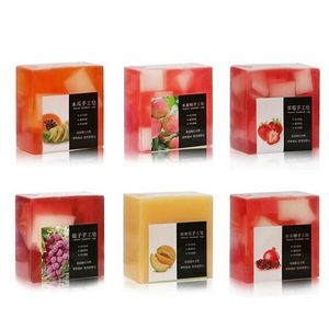 Wholesale apple care resale online - Papaya Apple Cherry Fruit Handmade Soap Oil ControlSkin Care Cleansing DHL267e