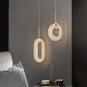 Nordiska led pendellampor inomhusbelysning för hemmaställbord hängande lampa vardagsrum trappor modern lyxig dekoration
