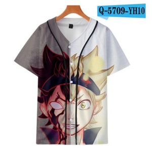 Man Summer Baseball Jersey Buttons T-shirts 3D Printed Streetwear Tees Shirts Hip Hop Clothes Good Quality 065